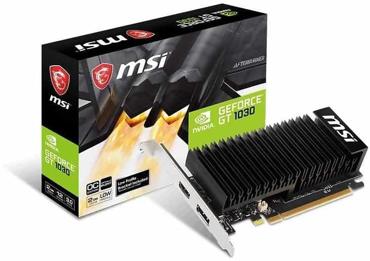 MSI GeForce GT 1030 Passive LP OC DDR4 HDMI DP 2GB