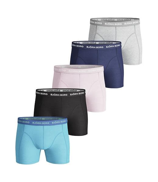 Björn Borg Seasonal Solid Essential Shorts 5-Pack