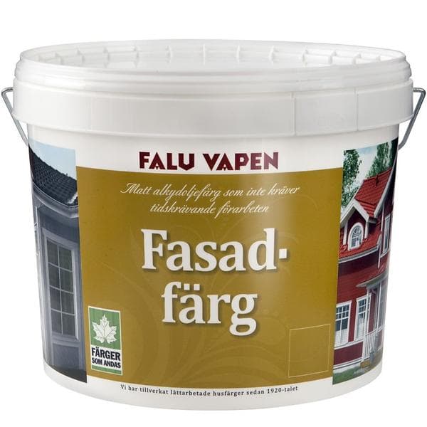 Falu Vapen Fasadfärg Svart 10L