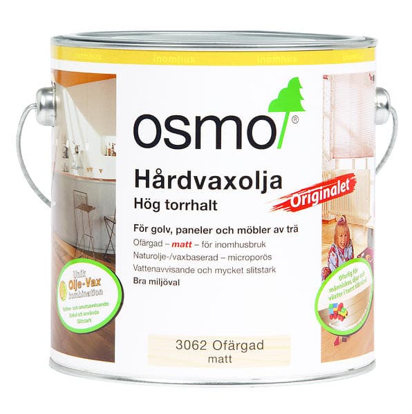 Osmo Hårdvaxolja Orginalet Matt 3062 Ofärgad 0,125L