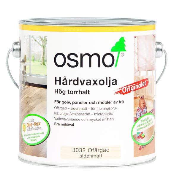 Osmo Hårdvaxolja Orginalet Sidenmatt 3032 Ofärgad 0,75L