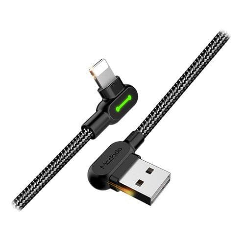 Mcdodo Braided LED USB A - Lightning (2x angled) 0,5m