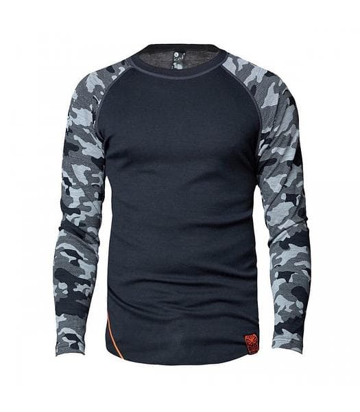 Bula Camo Merino Wool Crew LS Shirt (Herr)