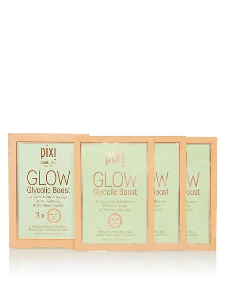 Pixi Glow Glycolic Boost Sheet Mask 3st