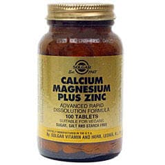 Solgar Calcium Magnesium Plus Zinc 100 Tabletter