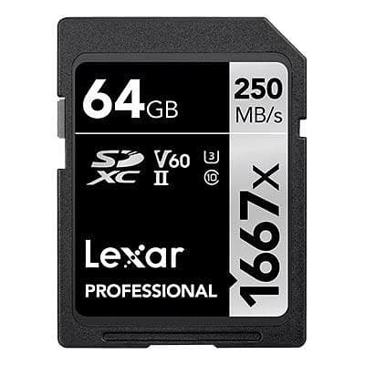 Lexar Professional SDXC Class 10 UHS-II U3 V60 1667x 64GB