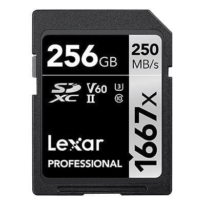Lexar Professional SDXC Class 10 UHS-II U3 V60 1667x 256GB