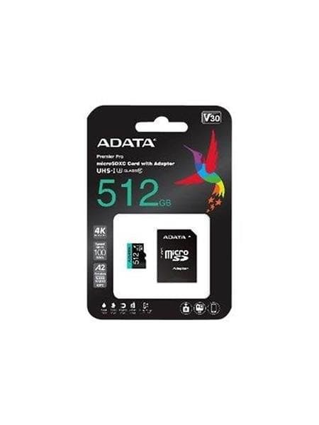 Adata Premier Pro microSDXC Class 10 UHS-I U3 V30 A2 100/80MB/s 512GB