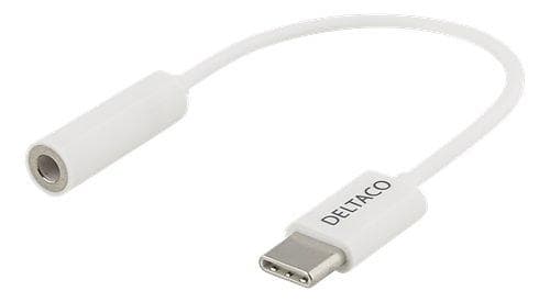 Deltaco USB C - 3,5mm 0,1m M-F Adapter