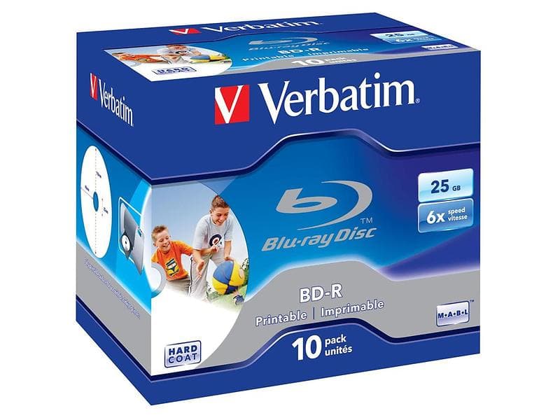 Verbatim BD-R 25GB 6x 10-pack Jewelcase Wide Inkjet