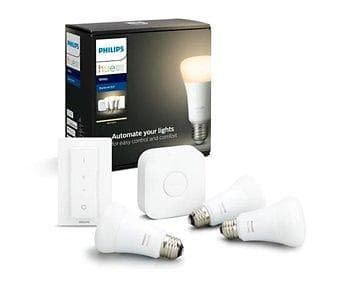 Philips Hue White LED Starter Pack E27 A60 2700K 806lm 9W 3-pack (Dimbar)