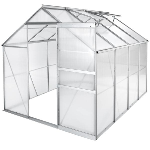 TecTake Växthus 250x185x195cm (Aluminium/Polykarbonat)