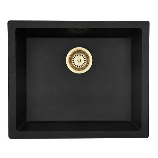 Lavabo Jupiter 600 (Svart/Mässing)