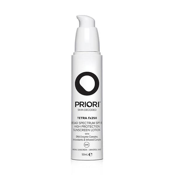 Priori Tetra fx250 Broad Spectrum Sunscreen 50ml