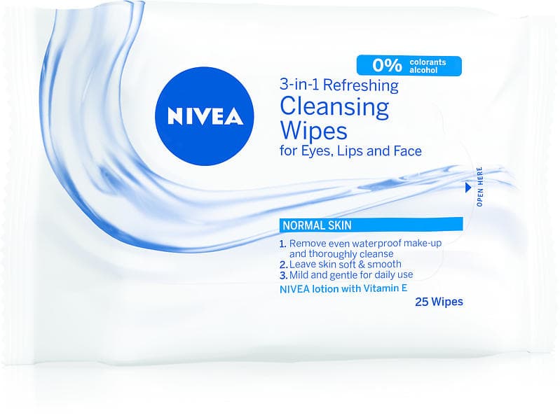Nivea 3in1 Refreshing Cleansing Wipes 25st