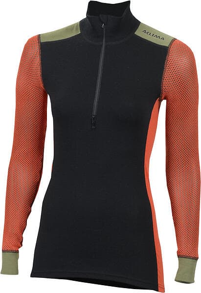 Aclima WoolNet Hiking Mock Neck LS Shirt Half Zip (Dam)