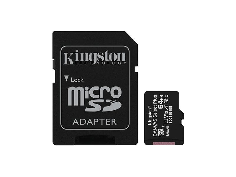 Kingston Canvas Select Plus microSDXC Class 10 UHS-I U1 V10 A1 100MB/s 64GB