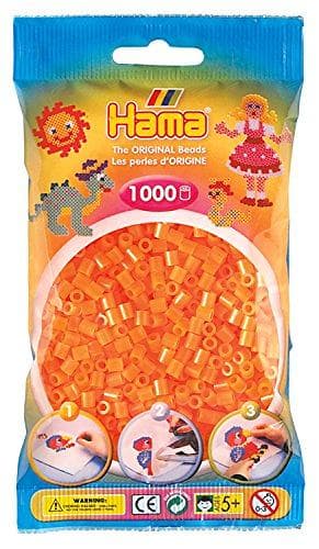 Hama Midi 207-38 Beads In Bag 1000 (Neon Orange)