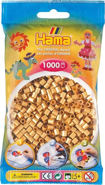 Hama Midi 207-61 Beads In Bag 1000 (Gold)