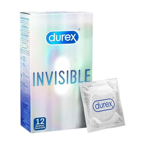 Durex Invisible Extra Thin Extra Lubricated (12st)