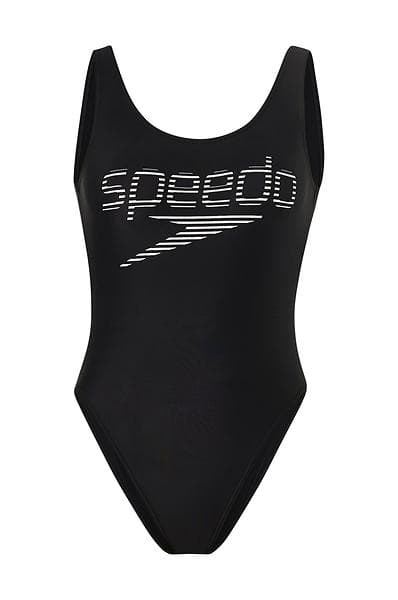 Speedo Summer Stripe Logo Deep U-Back Baddräkt (Dam)