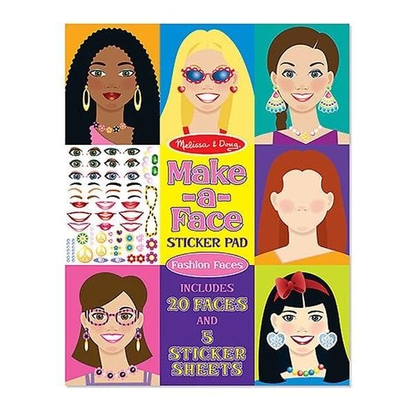 Melissa & Doug Make-a-Face Fashion Faces Sticker Pad