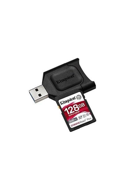 Kingston Canvas React Plus SDXC Class 10 UHS-II U3 V90 300/260MB/s 128GB