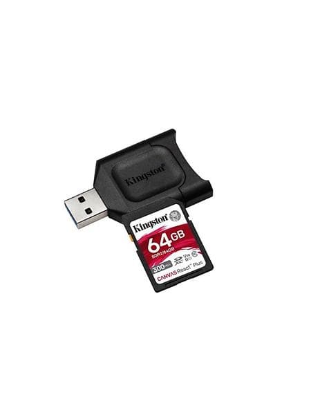 Kingston Canvas React Plus SDXC Class 10 UHS-II U3 V90 300/260MB/s 64GB
