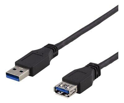 Deltaco USB A - USB A M-F 3.0 2m