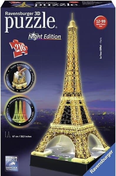 Ravensburger 3D Pussel Disney Eiffel Tower At Night 216 Bitar