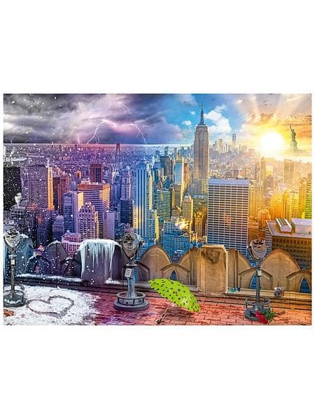 Ravensburger Pussel Day & Night New York's Skyline 1500 Bitar