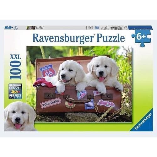 Ravensburger Pussel Traveling Pups XXL 100 Bitar