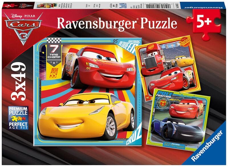 Ravensburger Pussel Cars Legends Of The Track 3x49 bitar