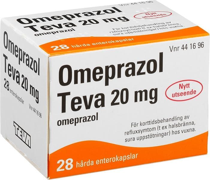 Omeprazol Teva 20mg 28 Kapslar