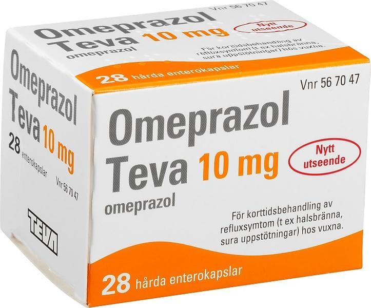 Omeprazol Teva 10mg 28 Kapslar