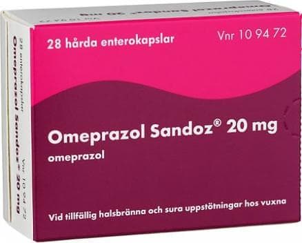 Omeprazol Sandoz 20mg 28 Kapslar