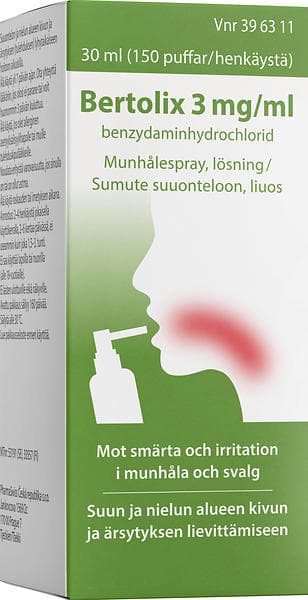 Bertolix 3mg/ml Munhålespray 30ml