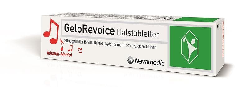 GeloRevoice Körsbär-mentol 20 Halstabletter
