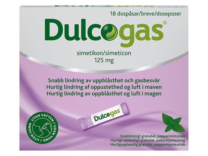 Dulcogas 125mg 18 Dospåsar