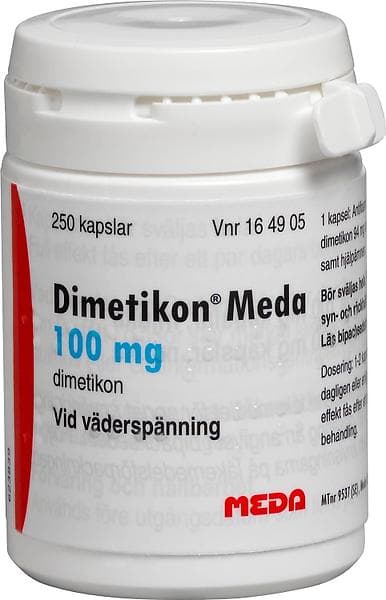 Dimetikon Meda 100mg 250 Kapslar