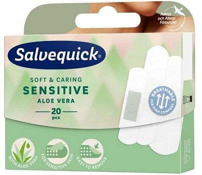 Salvequick Transparent Aloe Vera Plåster 20-pack