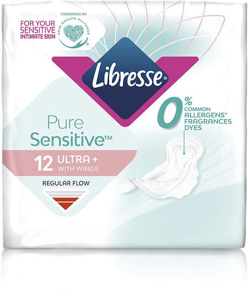 Libresse PureSensitive Ultra+ Regular Wings (12-pack)