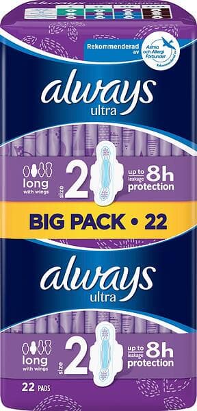 Always Ultra Long Wings Duo (22-pack)