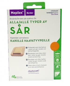 Mepilex Border Plåster 3-pack 7,5x7,5cm