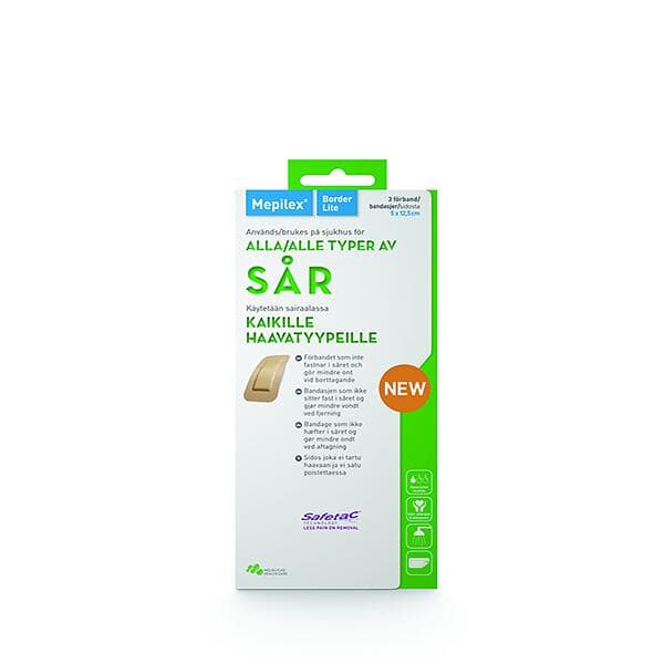 Mepilex Border Lite Plåster 3-pack 5x12,5cm