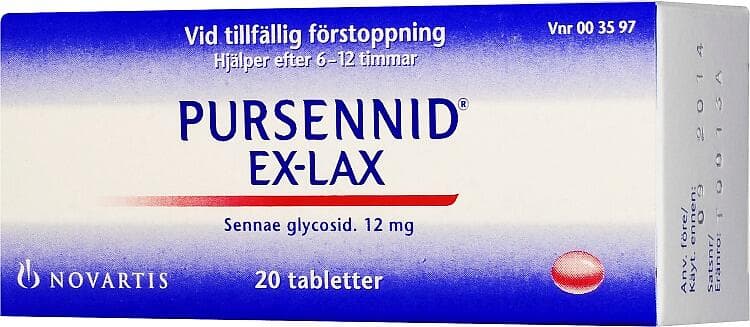 Pursennid Ex-Lax 12mg 20 Tabletter