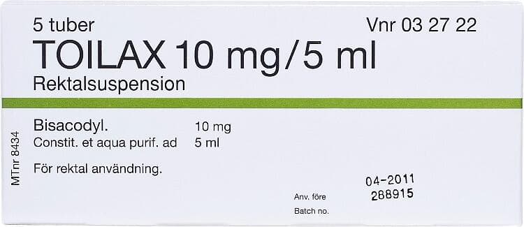 Toilax Rektalsuspension 10mg 5 x 5ml