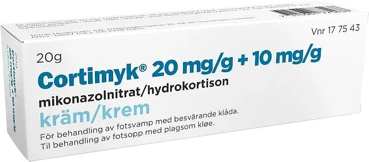 Cortimyk Kräm 20 mg/g + 10 mg/g 20g