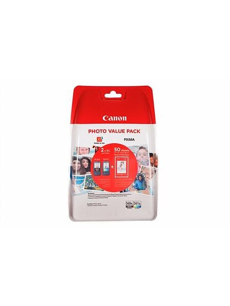 Canon PG-560BK (Svart) + CL-561C/M/Y (Cyan/Magenta/Gul)