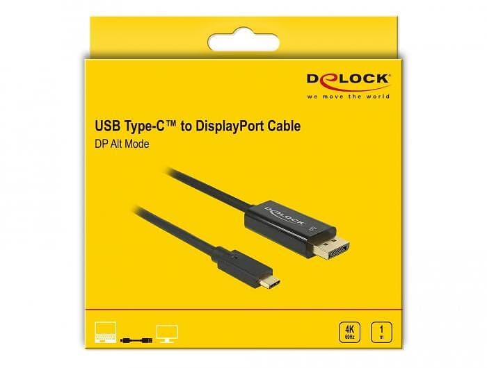 DeLock 4K 60Hz USB C - DisplayPort 1m